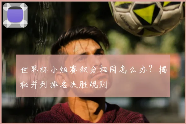 世界杯小组赛积分相同怎么办？揭秘并列排名决胜规则